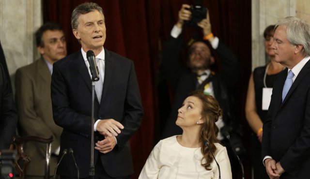 Macri enfatizó que "Argentina es un país con realidades distintas que deben integrarse en un país unido". AP