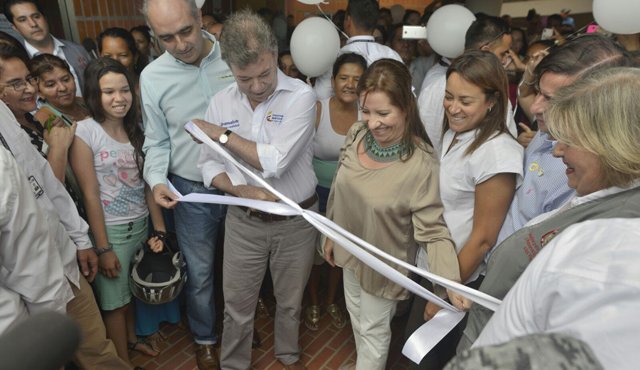 Juan Manuel Santos inauguró oficialmente el centro de atencíon a víctimas de Cúcuta. Juan Pablo Bayona