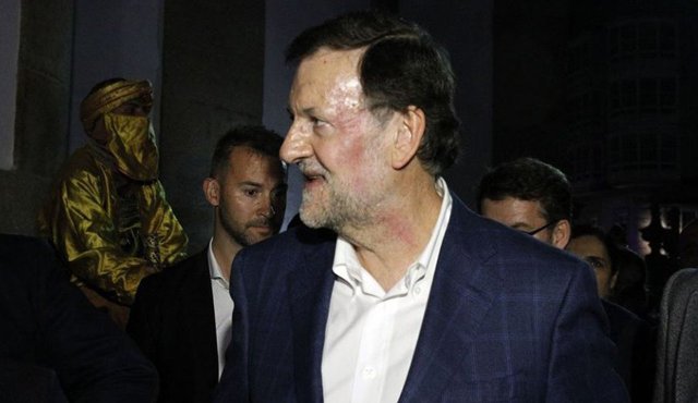 Así quedó Mariano Rajoy luego de recibir el puñetazo. Tomada de Internet