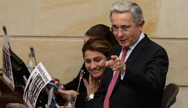 El expresidente Álvaro Uribe Vélez, jefe del Centro Democrático, fue elegido como el mejor senador de 2015. Colprensa
