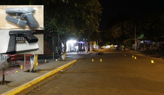 Los agresores portaban pistolas marca Glock. Cristian Herrera