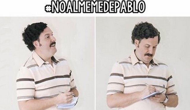Este es el meme de Pablo Escobar que piden que no sea usado en redes sociales. Tomada de Internet