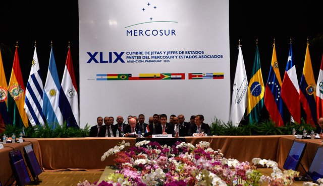 Este lunes, en Asunción se desarrolla una nueva cumbre del Mercosur. AFP