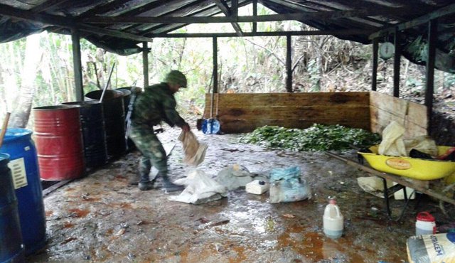 El Ejército golpeó la principal fuente de finanzas para los grupos al margen de la ley. Cortesía