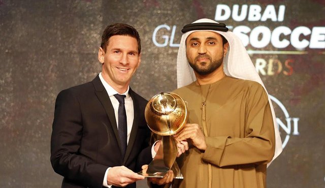 Mejor jugador del año en la séptima edición de los Globe Soccer Awards. AFP