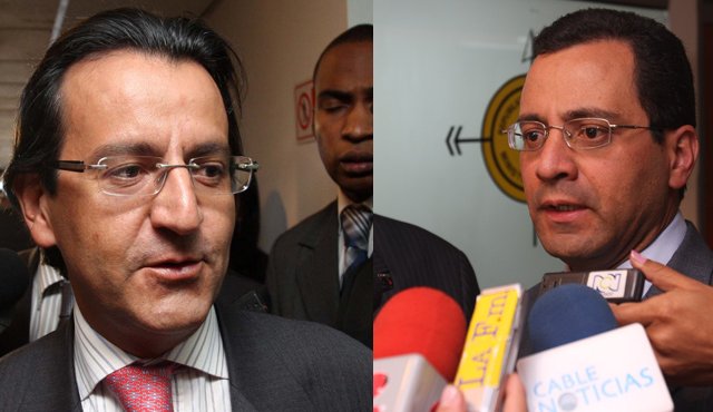 Edmundo Del Castillo, exsecretario jurídico, y César Mauricio Velásquez, exsecretario de prensa de Ávaro Uribe Vélez. Archivo