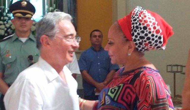 Álvaro Uribe y Piedad Córdoba. Colprensa