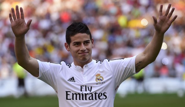 James fue presentado el 22 de julio del 2014 como jugador del Real Madrid. Archivo