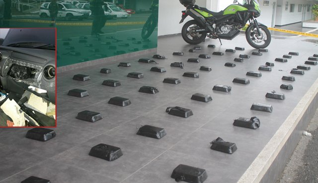 La droga estaba distribuida en setenta paquetes. Cortesía