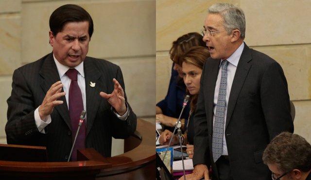Juan Fernando Cristo, cuestionó en el mismo escenario a Uribe y le pidió que dejara de decir mentiras. Colprensa