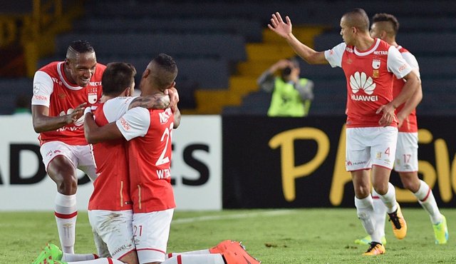 Santa Fe derrotó 3-0 a Cobresal por la Copa Libertadores. AFP
