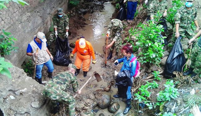 Unos tres kilómetros de la quebrada La Bartola, en El Zulia, fueron liberados de la basura y los inservibles que la contaminaban. Cortesía