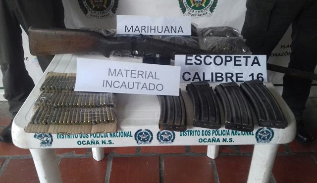 Material hallado. Cortesía