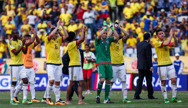 Así se despidieron los jugadores de Colombia. Colprensa