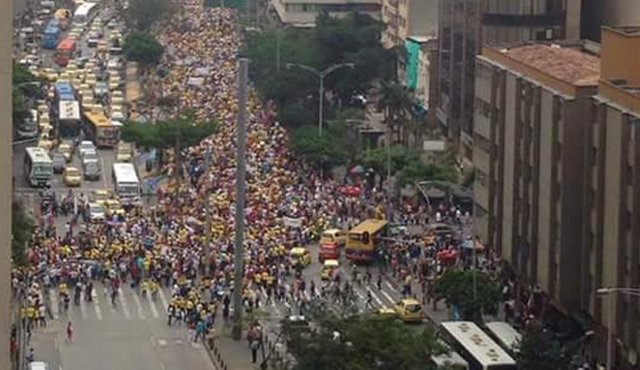 Esta es una de las fotografías de la marcha en Medellín. Suministrada