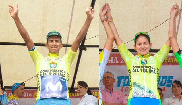 Óscar Soliz (Movistar Team América) y Sérika Gulumá (Raza de Campeones) fueron los campeones. Colprensa