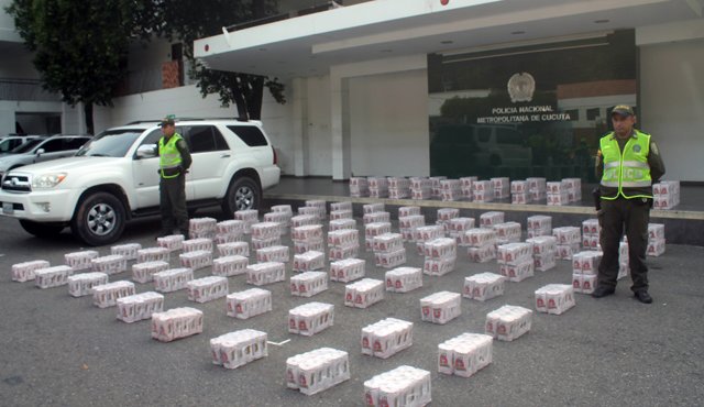 La mercancía de contrabando fue dejada a disposición de la División de Gestión y Control Operativo de Cúcuta. Cortesía