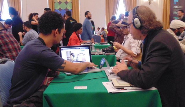 La primera edición de Micsur fue en 2014. Se desarrolló en Mar del Plata (Argentina) y reunió a 800 compradores y vendedores de América del Sur. Tomada de Internet