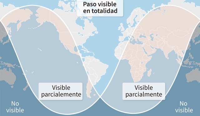 Las gafas especiales para ver eclipses no servirán de nada, pues el planeta es demasiado pequeño. AFP