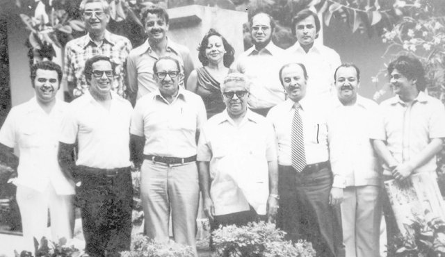 Luis Emigdio Guerrero, Daniel Raad Gómez, Pedro Miguel Román, el gobernador Colmenares Espinoza, entre otros, hacen parte de la fotografía. Archivo