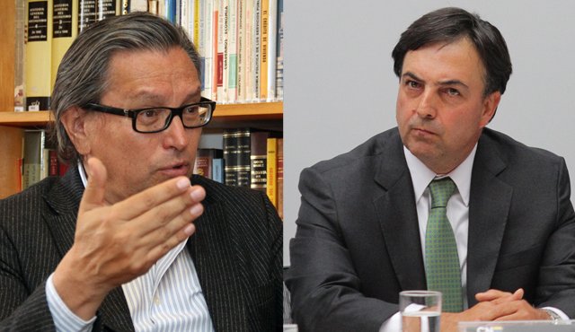 Armando Novoa, magistrado del Consejo Nacional Electoral (izquierda), y Juan Carlos Galindo, registrador nacional del Estado Civil (derecha). Archivo