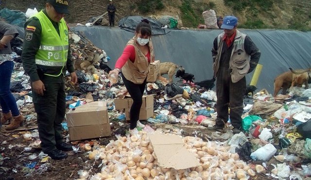 El alimento fue decomisado por funcionarios del Instituto Departamental de Salud. Cortesía
