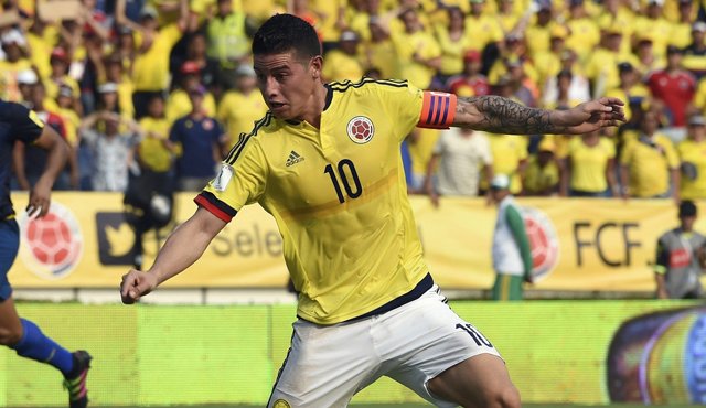 James cuenta con la confianza del técnico argentino José Pékerman, quien lo considera uno de los líderes del renovado equipo. AFP