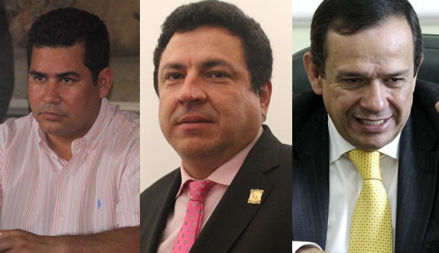 Alejandro Carlos Chacón, representante por Norte de Santander; Miguel Ángel Pinto, representante por Santander; Édgar Gómez Román, representante por Santander. Archivo