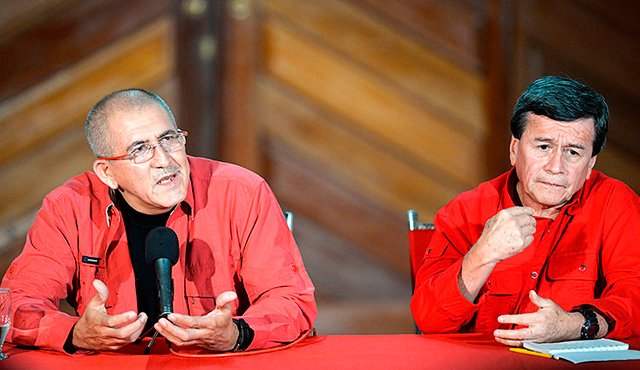 Antonio Garcia y Pablo Beltrán, miembros de la guerrilla del Eln. Archivo