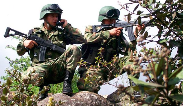 Los uniformados adelantaban acciones ofensivas en contra del frente José María Becerra del Eln, cuando se encontraron con guerrilleros y los enfrentaron. Colprensa