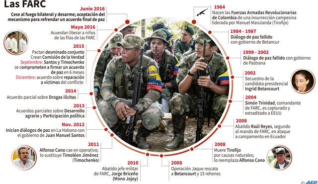 La idea de que el grupo más antiguo y fuerte salga de la lista y deponga para siempre sus armas genera alegría y optimismo. AFP