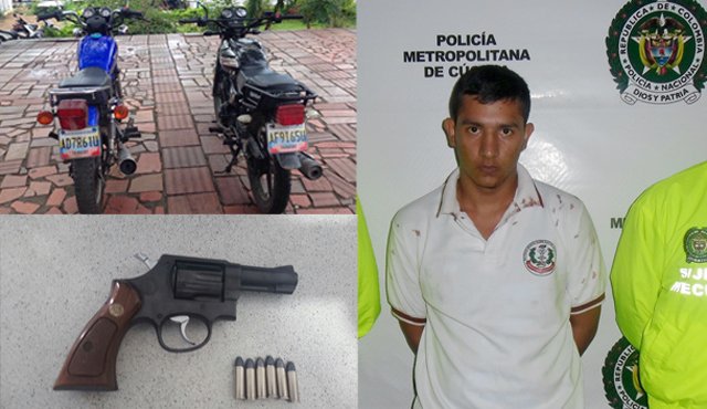 Yair Alfonso Cuberos Flórez fue detenido cuando en compañía de un menor de 16 años atracaron a un ciudadano en el barrio El Callejón. Cortesía