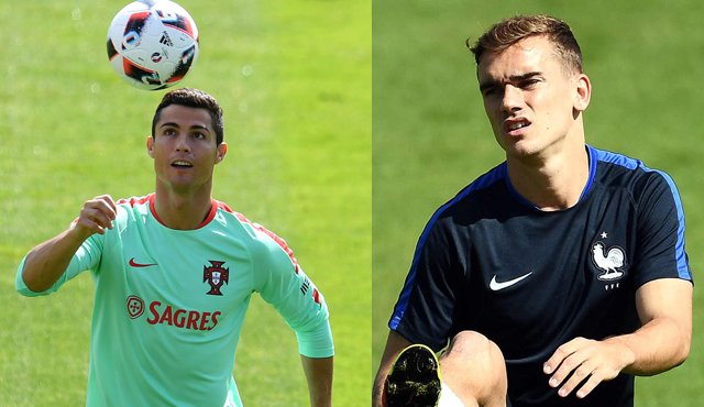 Cristiano Ronaldo y Antoine Griezmann. Archivo