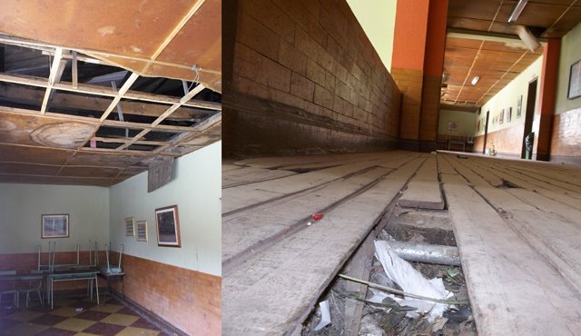 Los pisos de madera y el cielo raso están a punto de colapsar. Por orden de la Secretaría de Educación de Norte de Santander se van a reubicar los estudiantes de primaria. Roberto Ospino