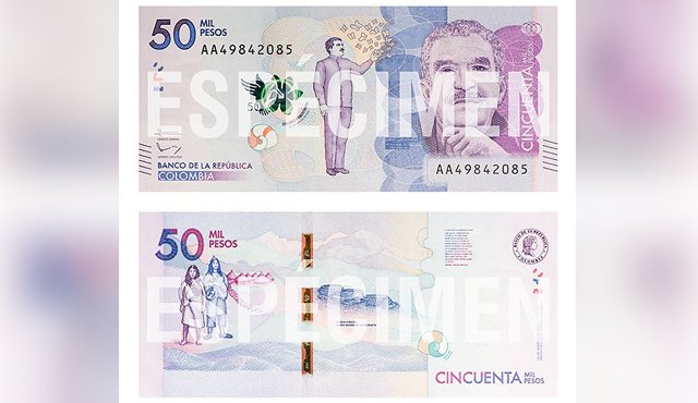 Con el de 50.000 pesos serán tres los billetes de la nueva familia que estarán circulando en Colombia Colprensa