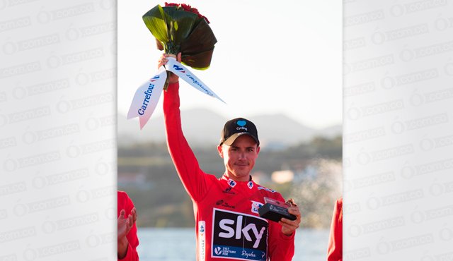 Peter Kennaugh es el primer líder de la Vuelta.
AFP