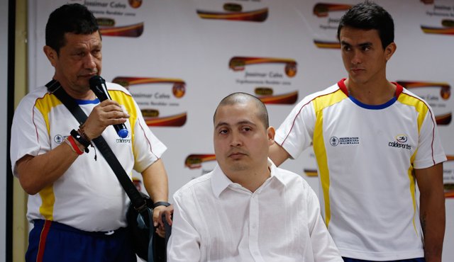 El abogado y deportista paramlímpico ha sido el ejemplo a seguir que Jossimar Calvo que ha tenido en toda su carrera deportiva. Archivo