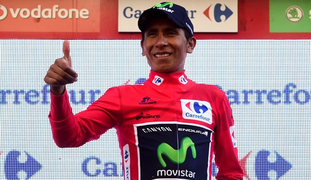 Nairo Quintana mantiene el liderato de la Vuelta a España. AFP