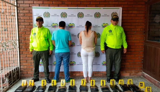 Este decomiso de marihuana está avaluado en 6 millones de pesos. Policía Nacional
