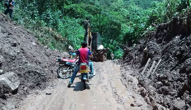 Los alcades están preocupados por el abandono de la carretera La Soberanía. Cortesía