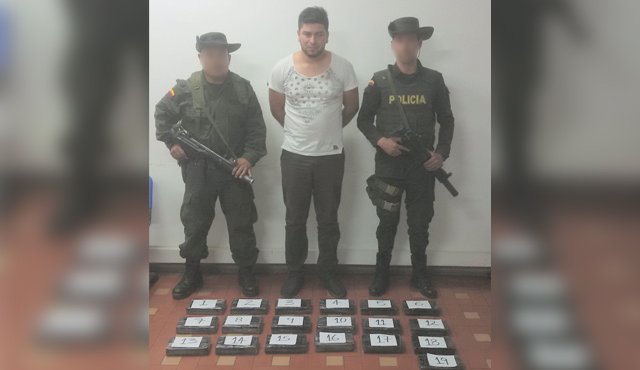 El detenido no dio explicaciones sobre la procedencia de la droga. Cortesía