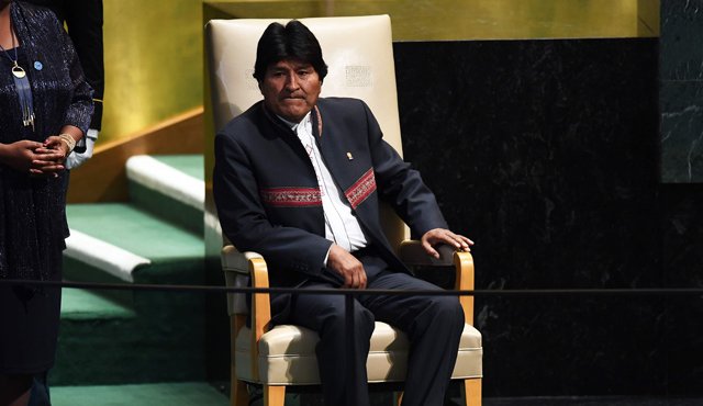 Morales acusó al gobierno de Bachelet de cometer "recurrentes violaciones de derechos humanos" AFP
