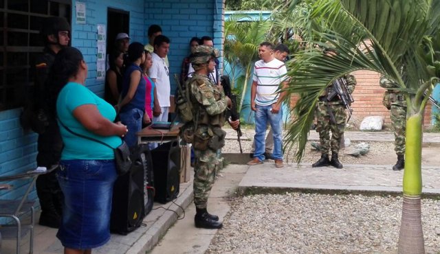 Puesto de votación en El Tarra. Cortesía