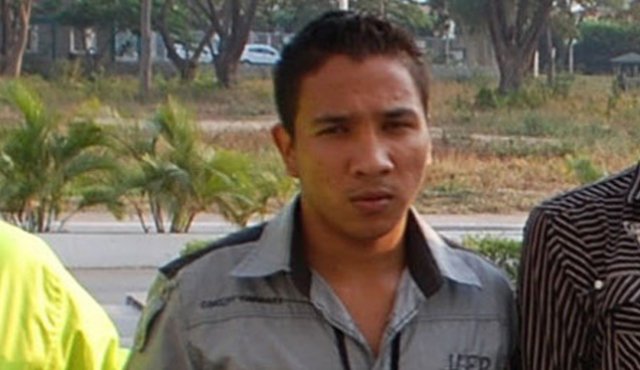 Edinson Domingo Rivera García fue capturado en abril de 2013, acusado de secuestro simple y lesiones personales. Archivo