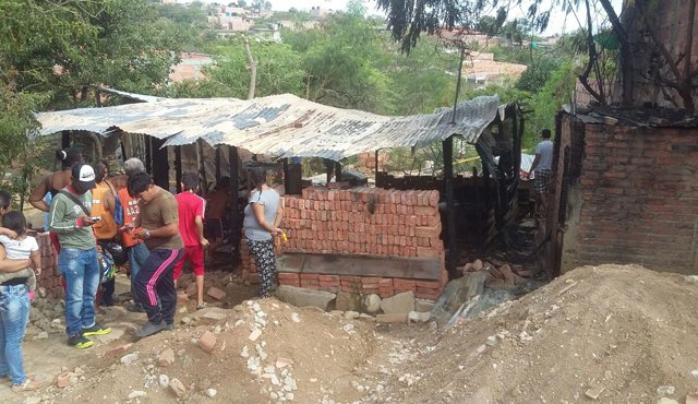Incendio en una casa en Villa del Rosario. Cortesía
