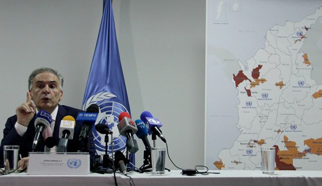 La verificación inicial del protocolo que se estableció para el cese del fuego bilateral y definitivo seguirá a cargo de la misión de la ONU, en cabeza de Jean Arnault, que fue desplegada en todo el territorio nacional. Archivo