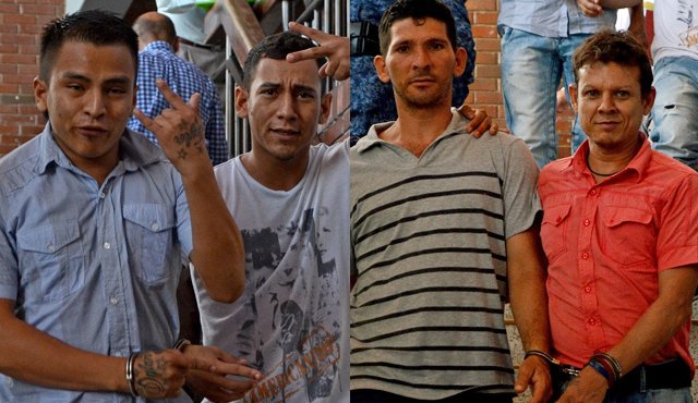 Jhon Harold, Deivis Yonathan Angulo Nieto, Luis Alfonso Jurado Vergara y Juan Carlos Silva Durán. Rodrigo Sandoval