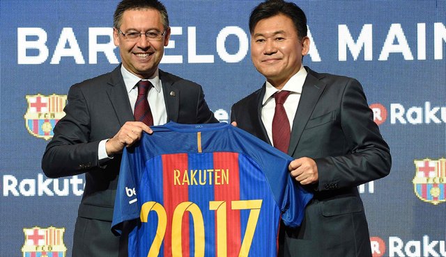 El club dispuso de cinco candidatos pero finalmente se decantó por Rakuten por la oferta económica, la importancia del mercado asiático y el perfil de la empresa. AFP