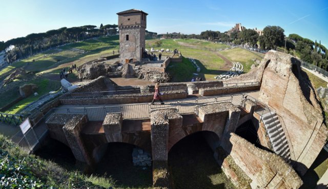 Así luce una parte del Circo Máximo de Roma. AFP