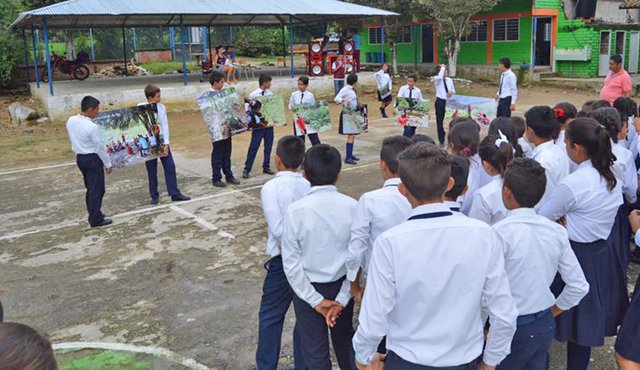 Los estudiantes de la divina esperanza mostraron a sus compañeros lo aprendido. Cortesía